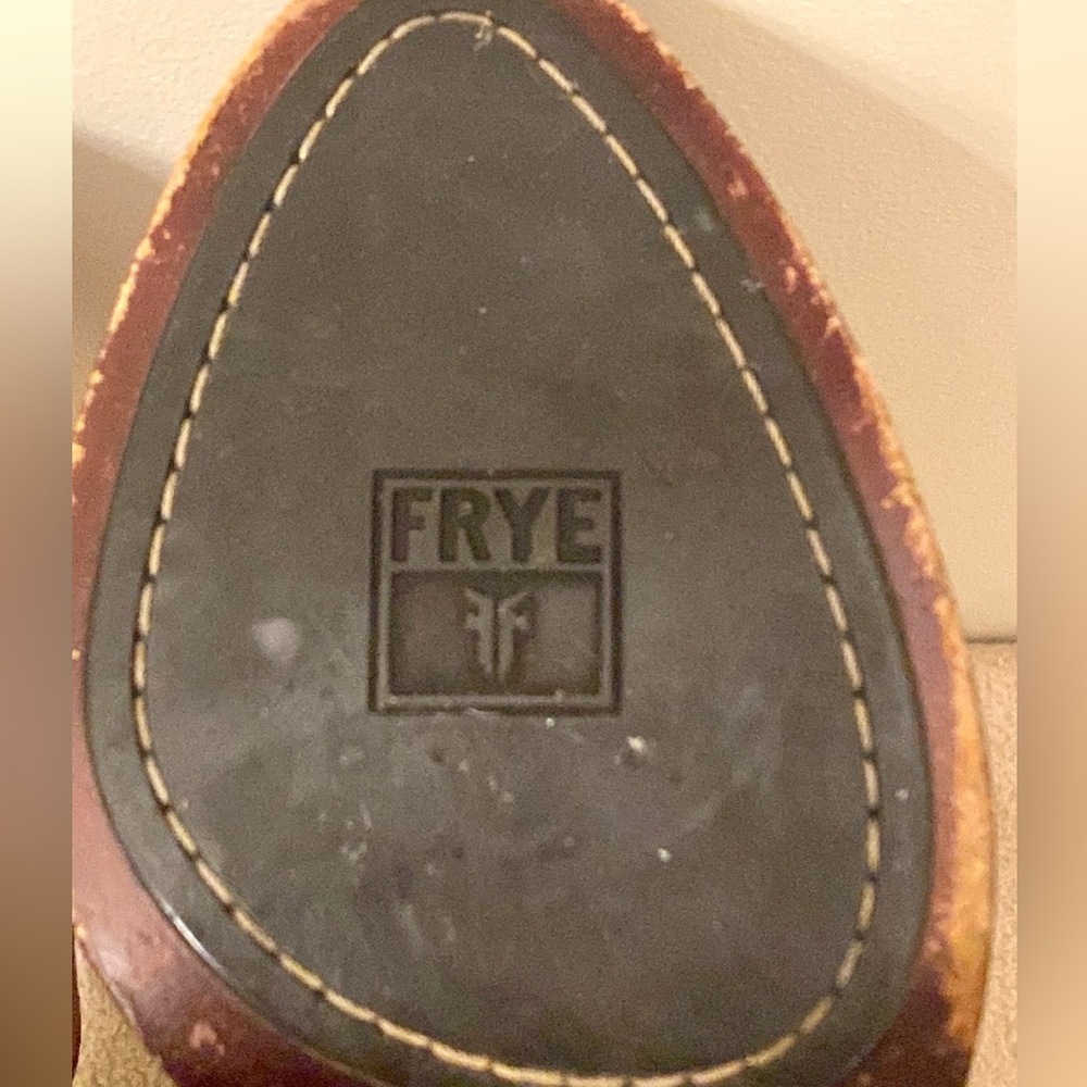 Frye Valerie Piping Purple SZ 8 Dark Cottagecore Goth Leather Ankle Bootie Heels - Picture 11 of 16